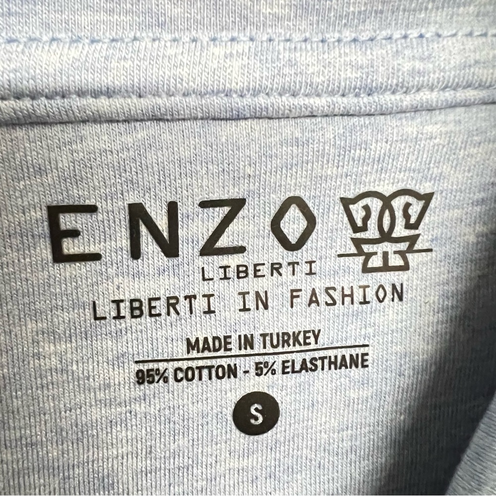 New Mens Enzo Liberti Mock Neck Long Sleeve‎ T-shirt - Picture 3 of 4